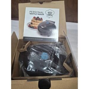 Yes Chef Personal Blue Mini Waffle Maker NEW IN BOX